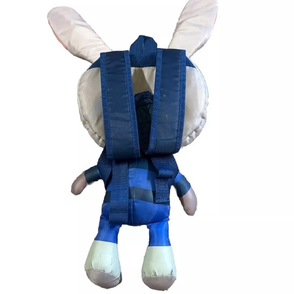Gray and Blue Bunny Plush Toy - Picture 2 of 3